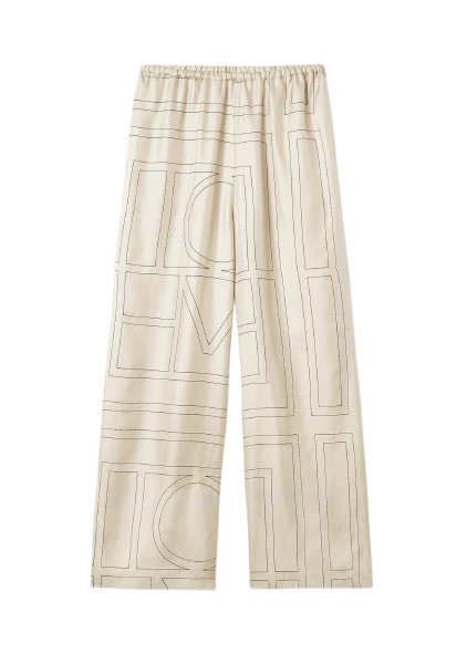 Seidenhose mit Monogramm