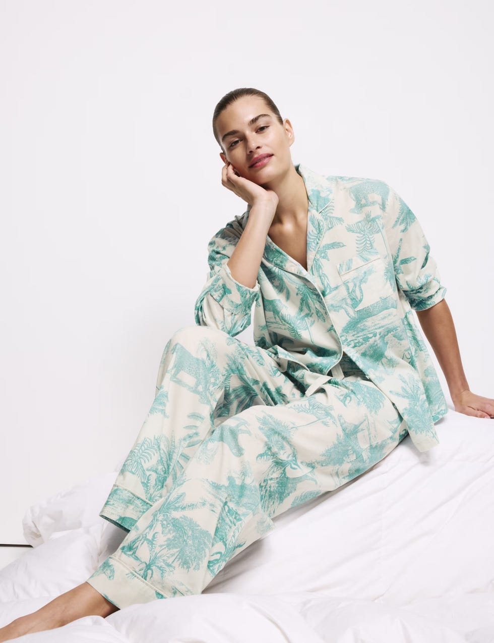 Pure Cotton Cambric Printed Pyjama Set