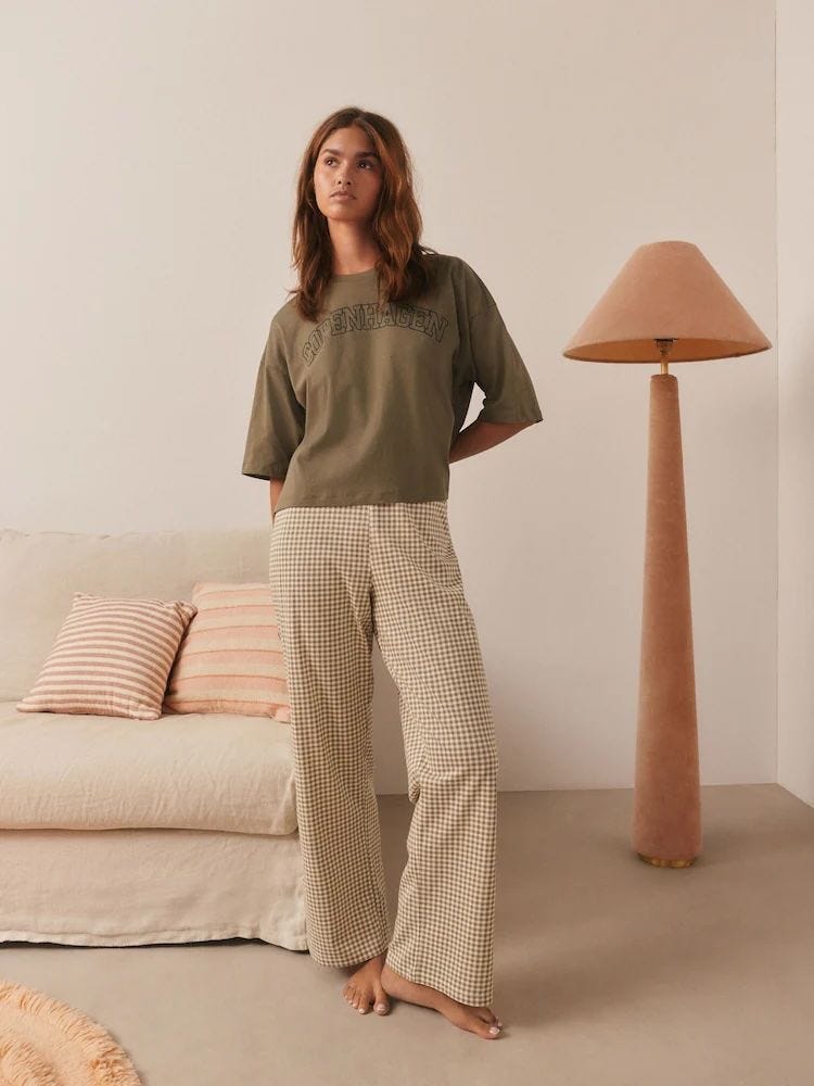 Gingham Cotton Short Sleeve Pyjamas