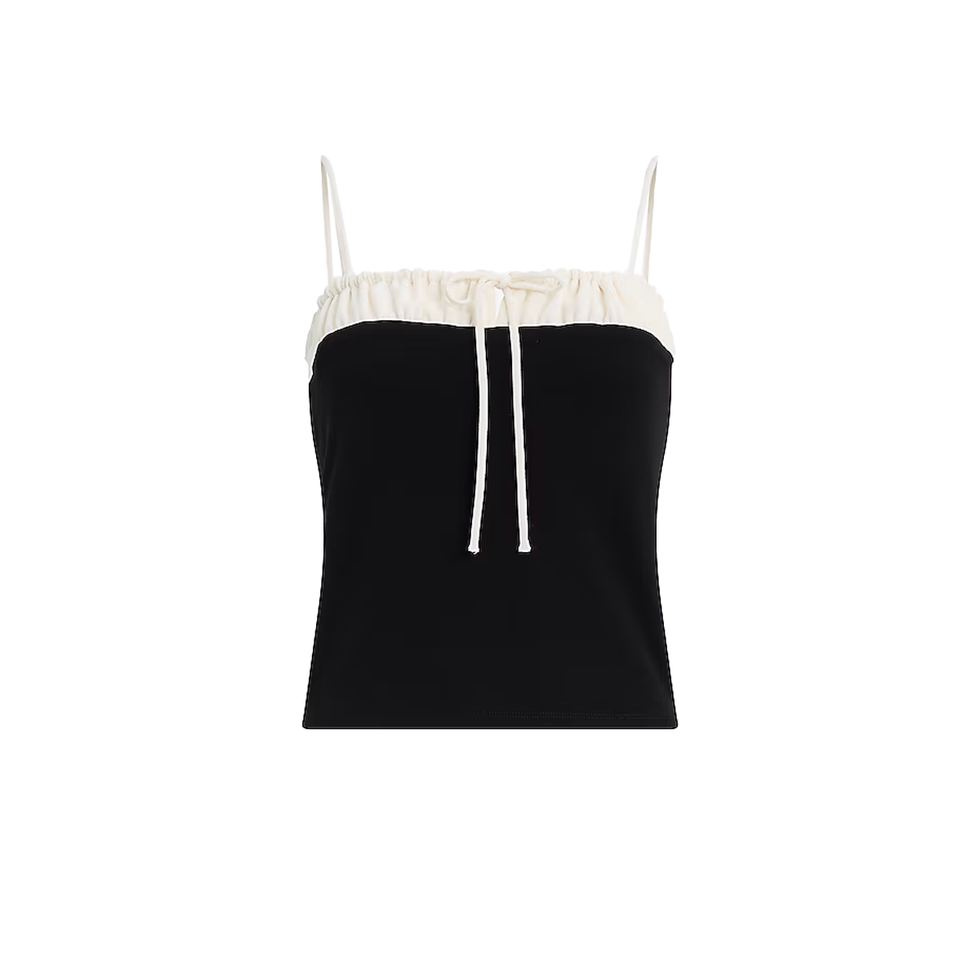 Crepe Two Tone Bow Cami