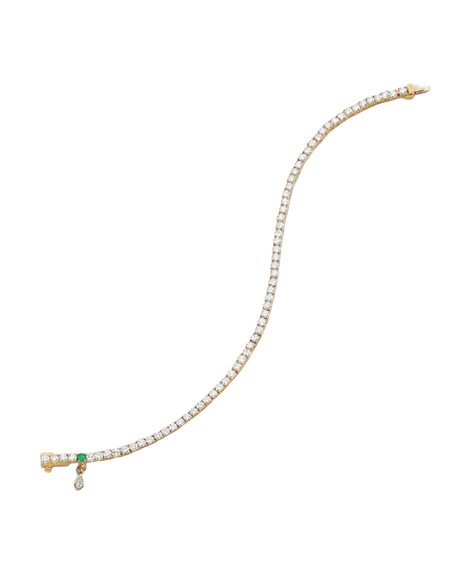Pulseira de tênis clássica com diamantes