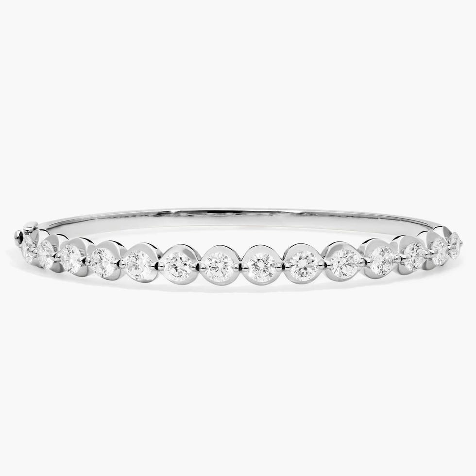 Illusie armband met in het laboratorium gekweekte diamanten in 14 karaat witgoud
