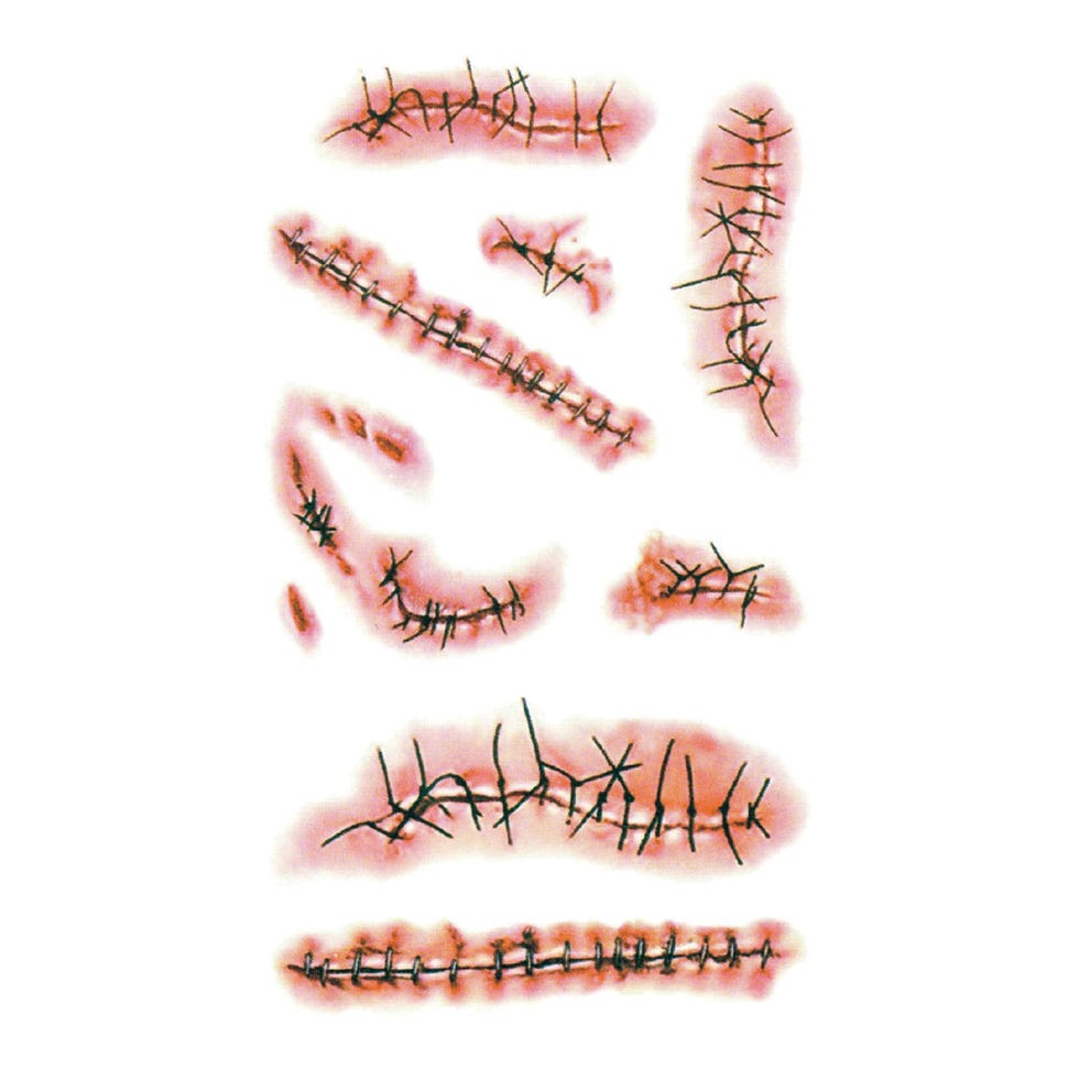 Zombie Stitches Temporary Tattoos