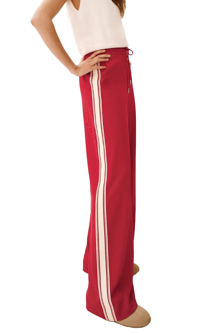 Red Side Stripe Trousers