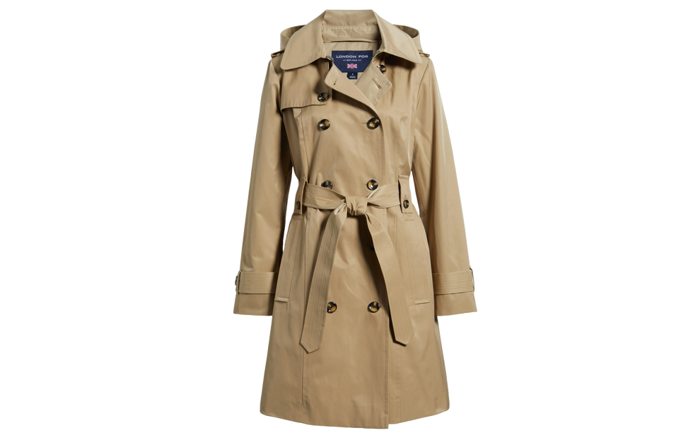 Trench con cappuccio e cintura Missy
