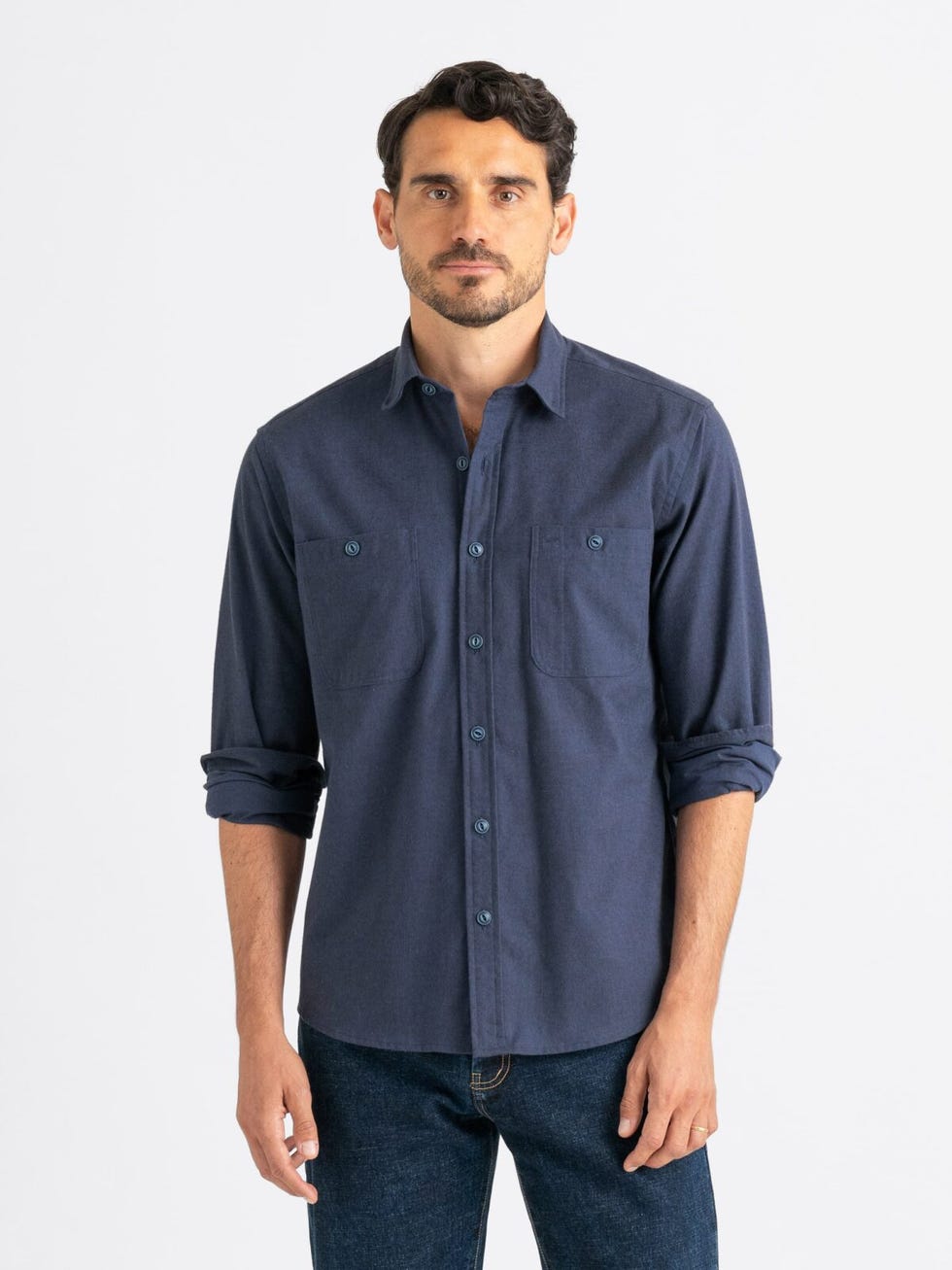 The Brushed Chambray Utility Shirt