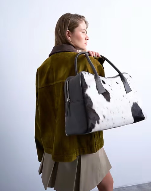 Suki Real Leather Shoulder Bowler Bag