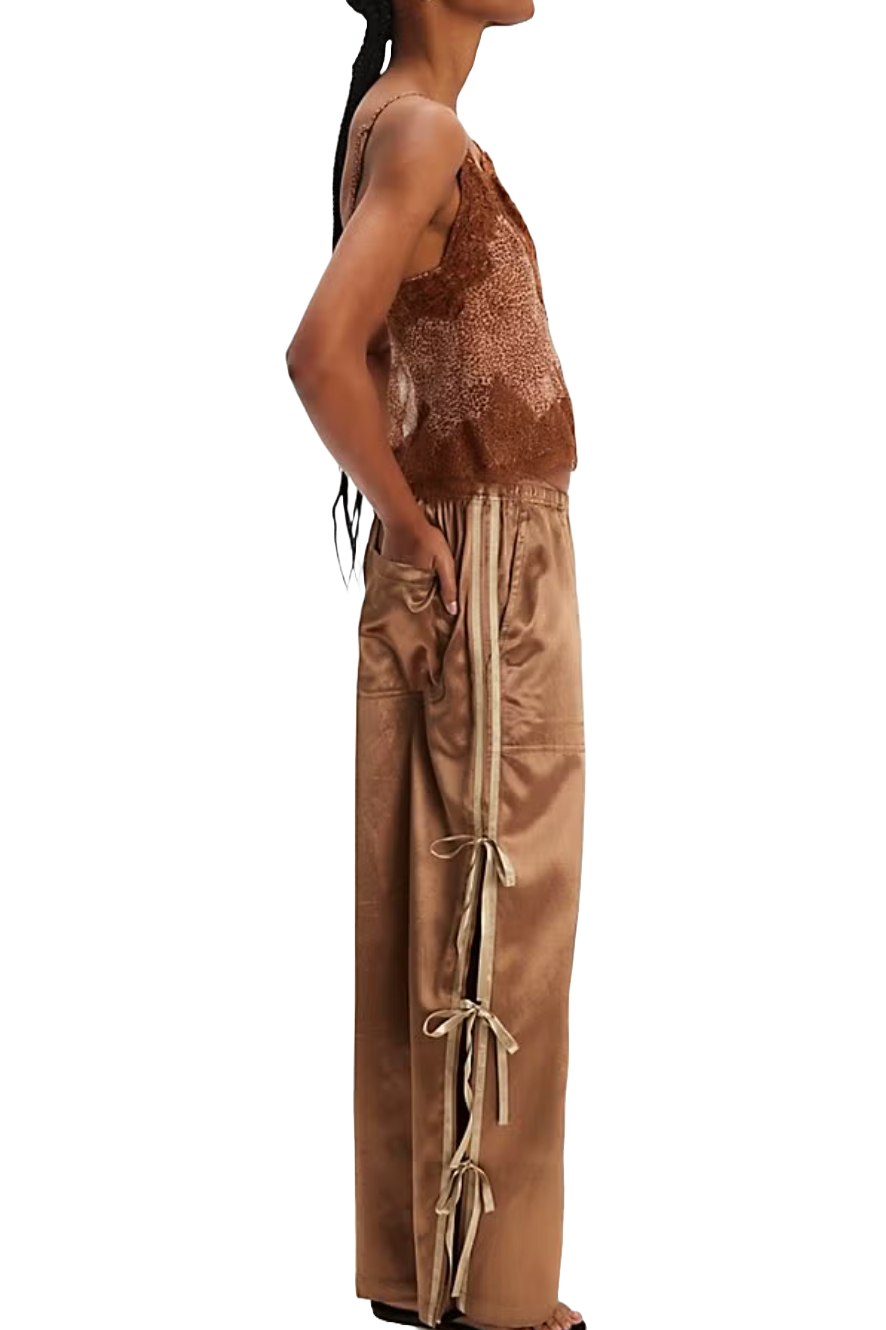 Satin Side Tie Pants
