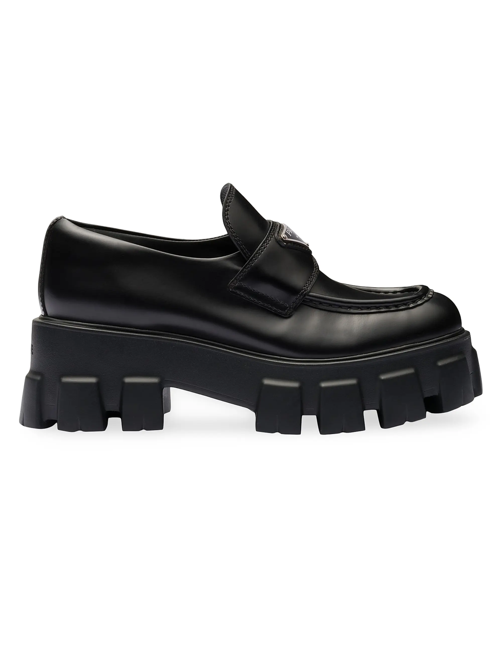 Monolith Loafer aus gebürstetem Leder