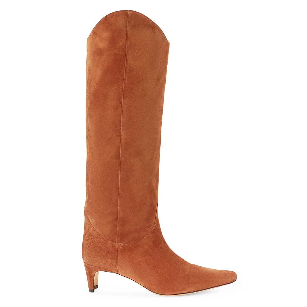 Women's Western Suede Wally Boots - Mink - Size 12
