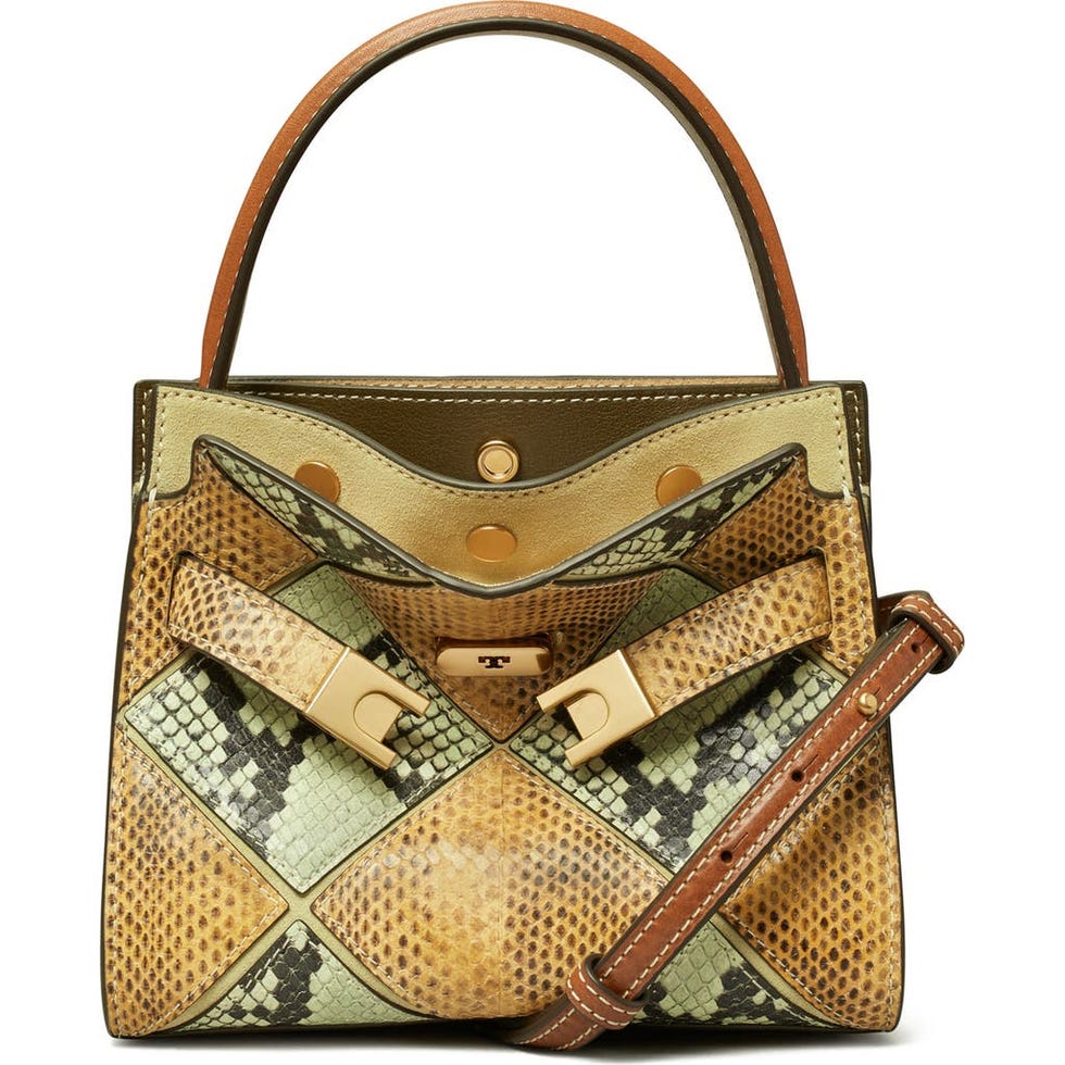 Lee Radziwill Diamond Exotic Leather Double Bag