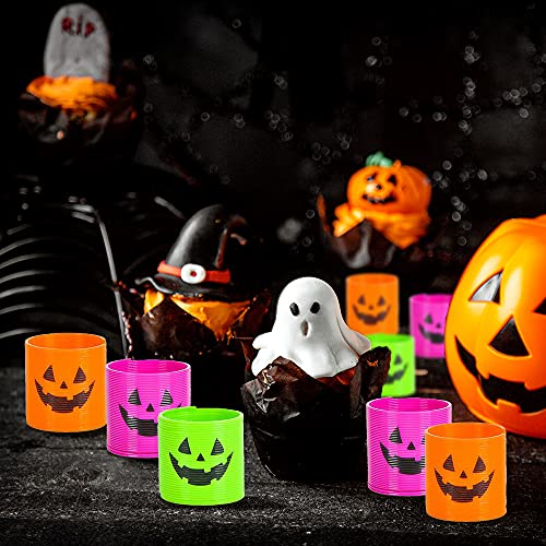 Mini Jack o' Lantern Slinkies