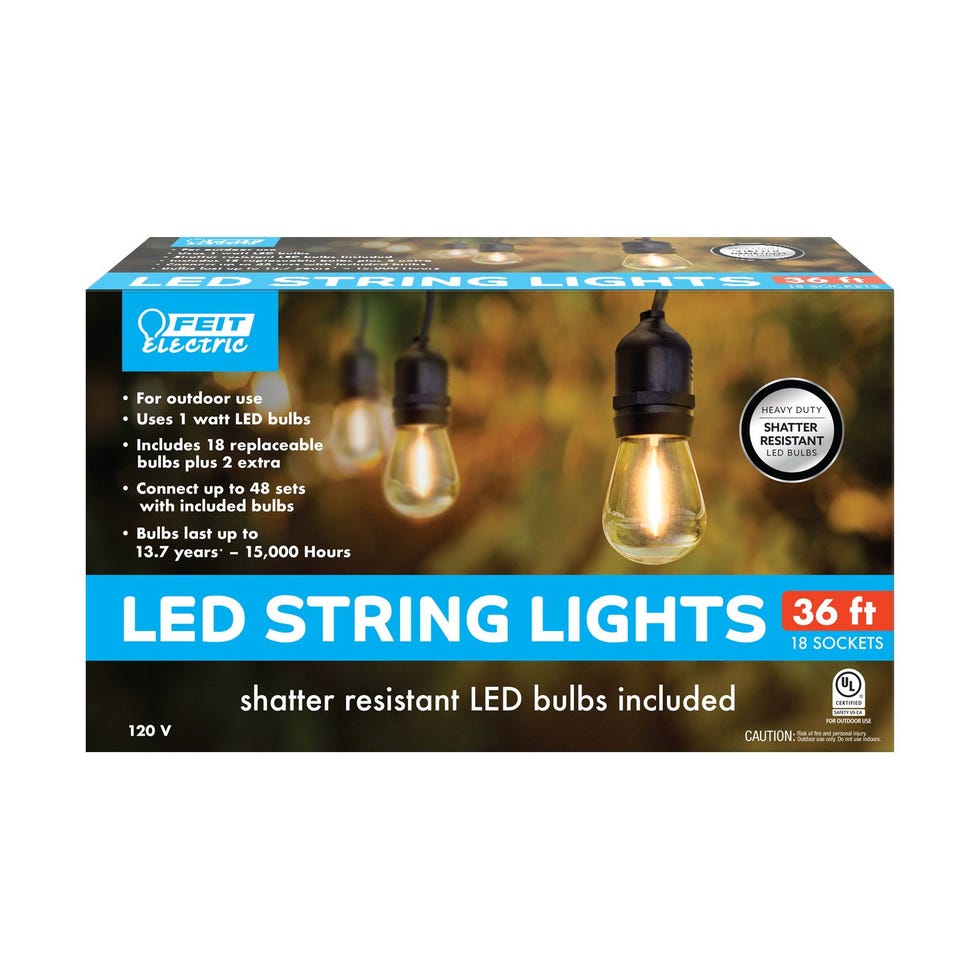 36' LED String Lights, 18 Socket