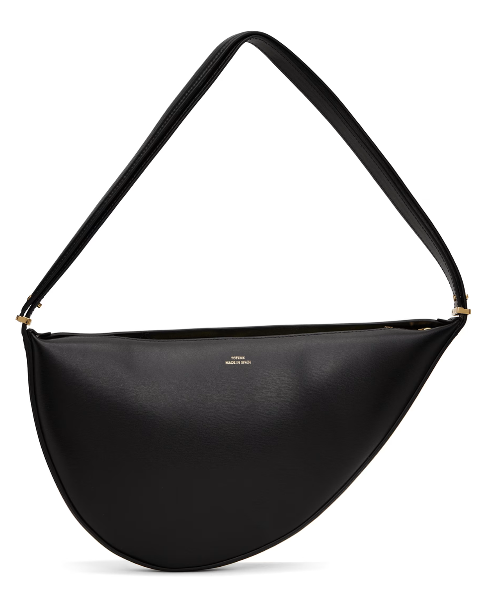 Scooped Leather Shoulder Bag