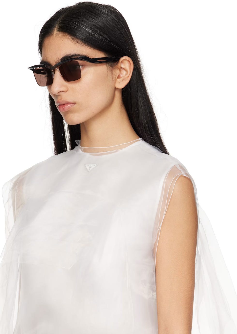 Twisted Frame Square Sunglasses