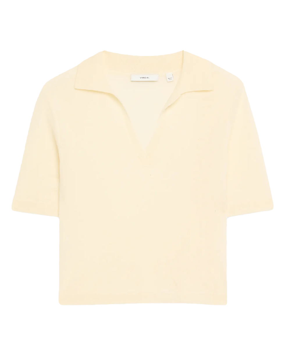 Mulberry Silk and Cashmere Polo Top