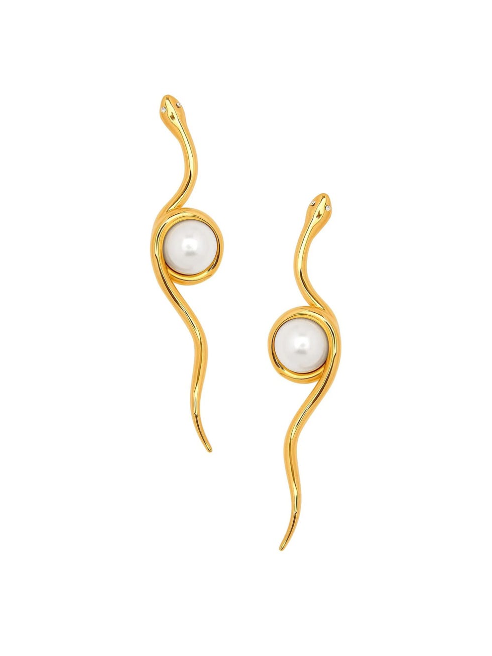 Oscar de la Renta Spiral Snake Earrings