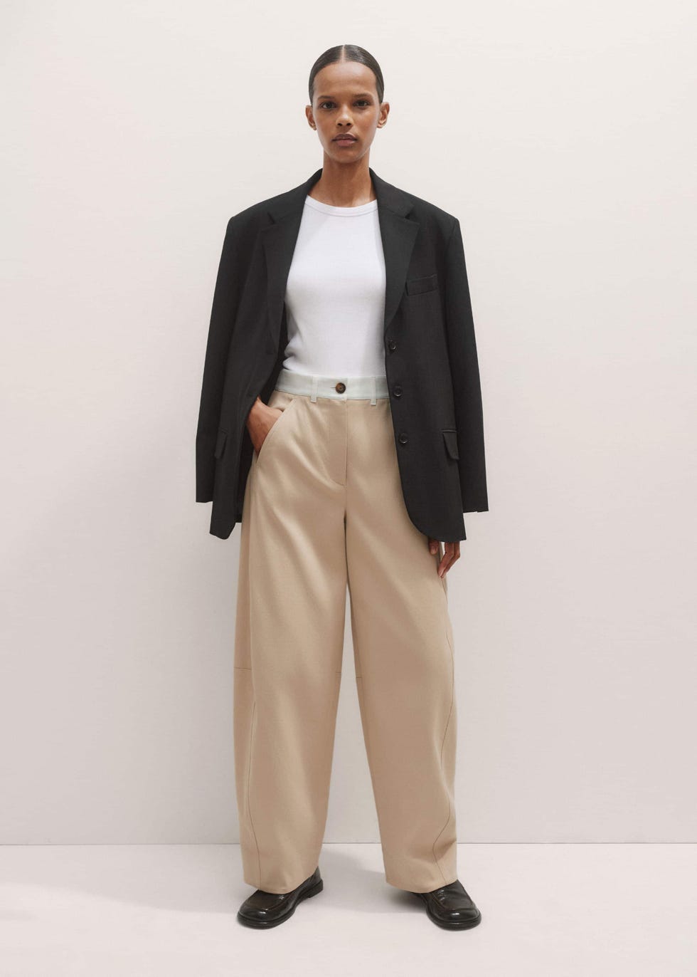 Contrast Waist Tapered Chino by ME+EM