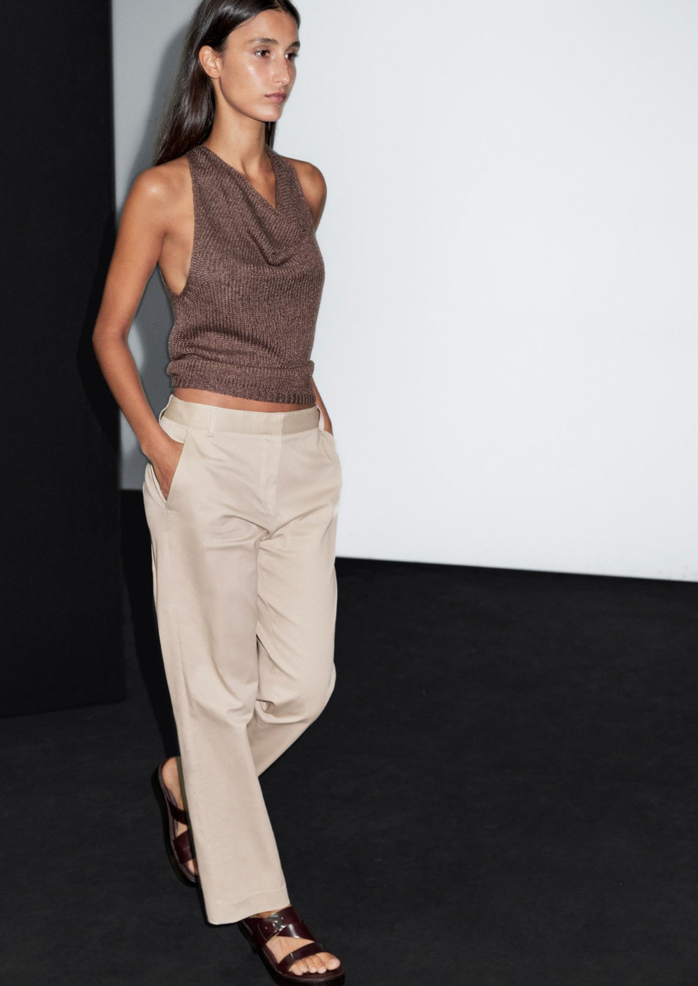 Straight-leg Cotton Chino Trousers by Massimo Dutti