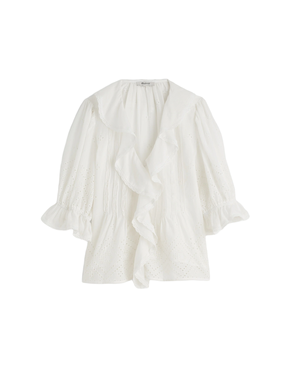 Ruffled Puff-Sleeve Top