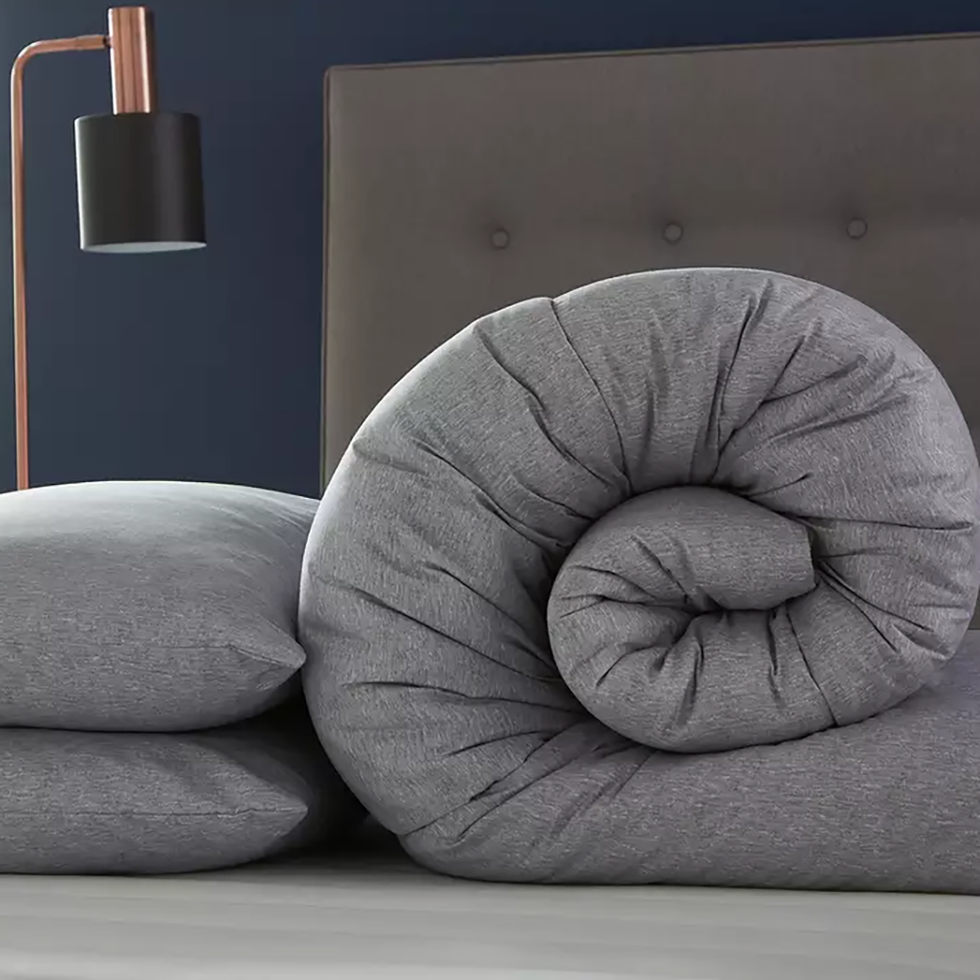 Coverless 10 5Tog Grey Duvet with pillowcases – Double