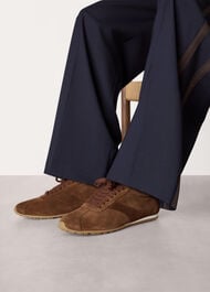 Chocolate Soft Suede Unlined Sneaker