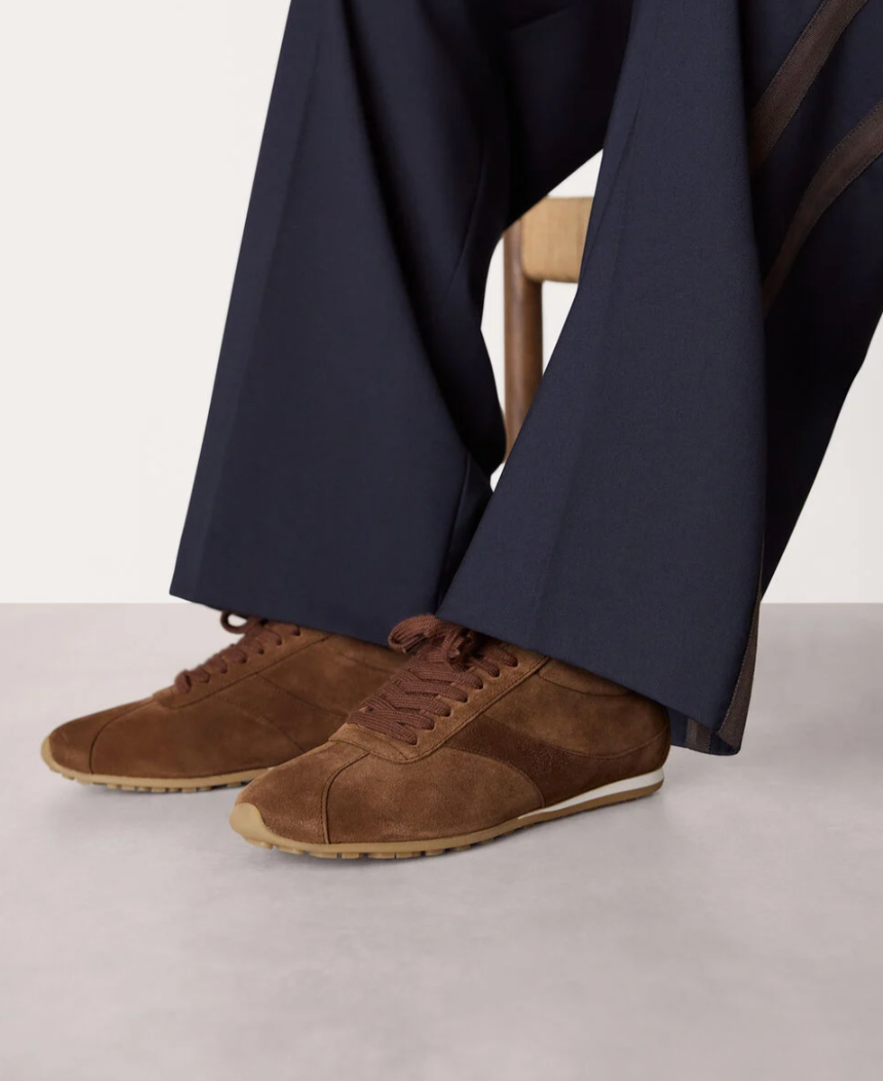 Chocolate Soft Suede Unlined Sneaker
