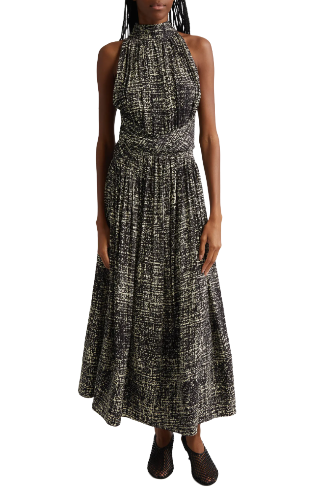 Lola Tweed Print Crepe Dress