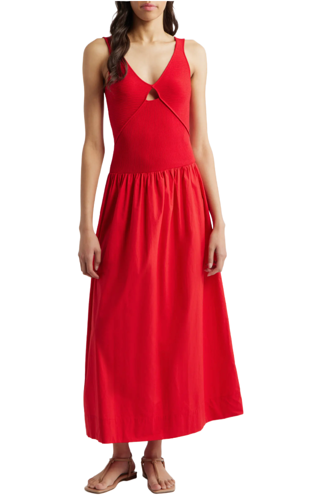 Raquel Mixed Media Maxi Dress
