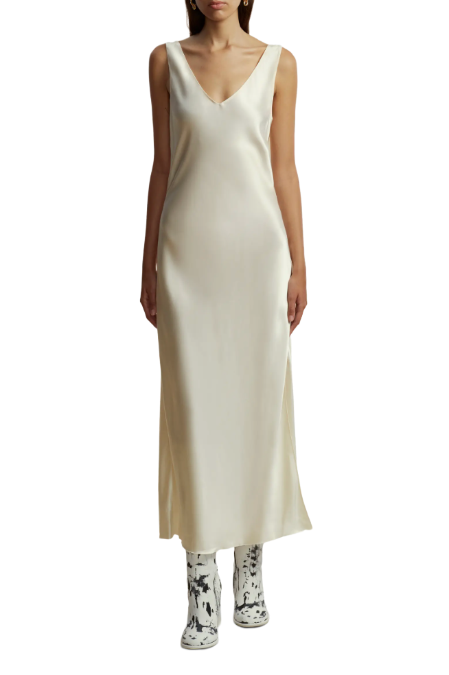 Cowl Back Satin Slipdress 