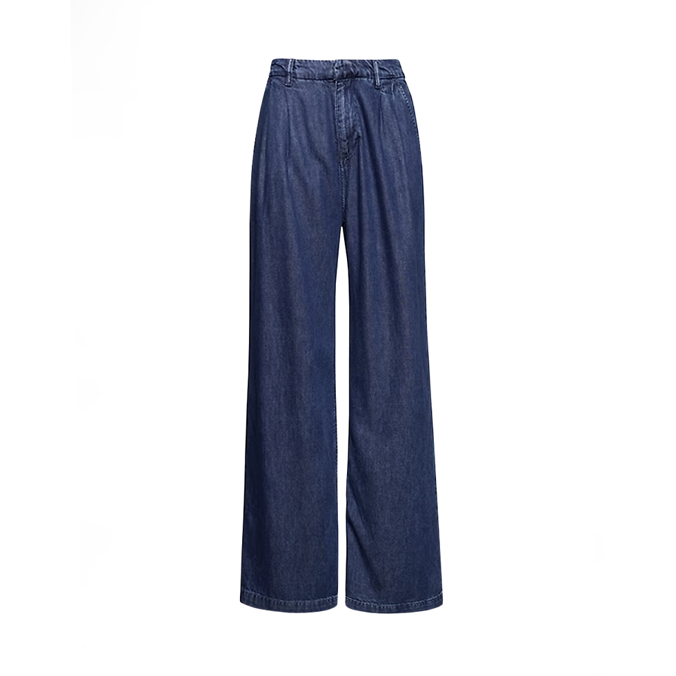 365 High Rise UltraSoft Pleated Denim Trousers