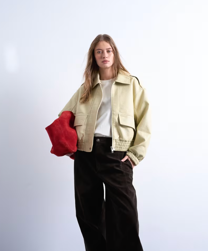 Butter Yellow Bomber Jacket