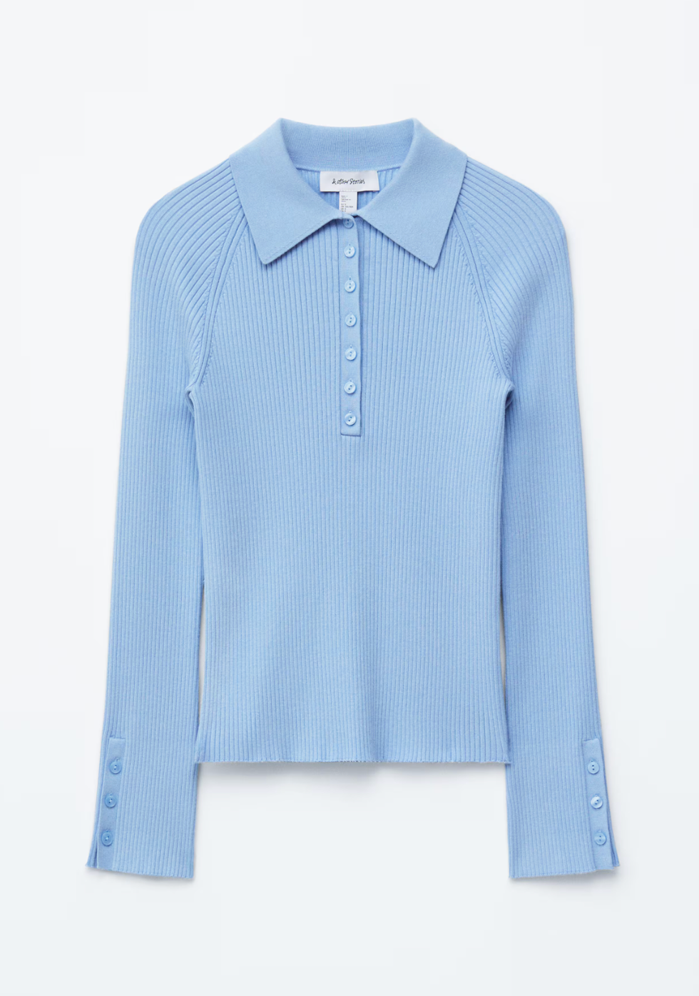 Rib-Knit Polo Shirt