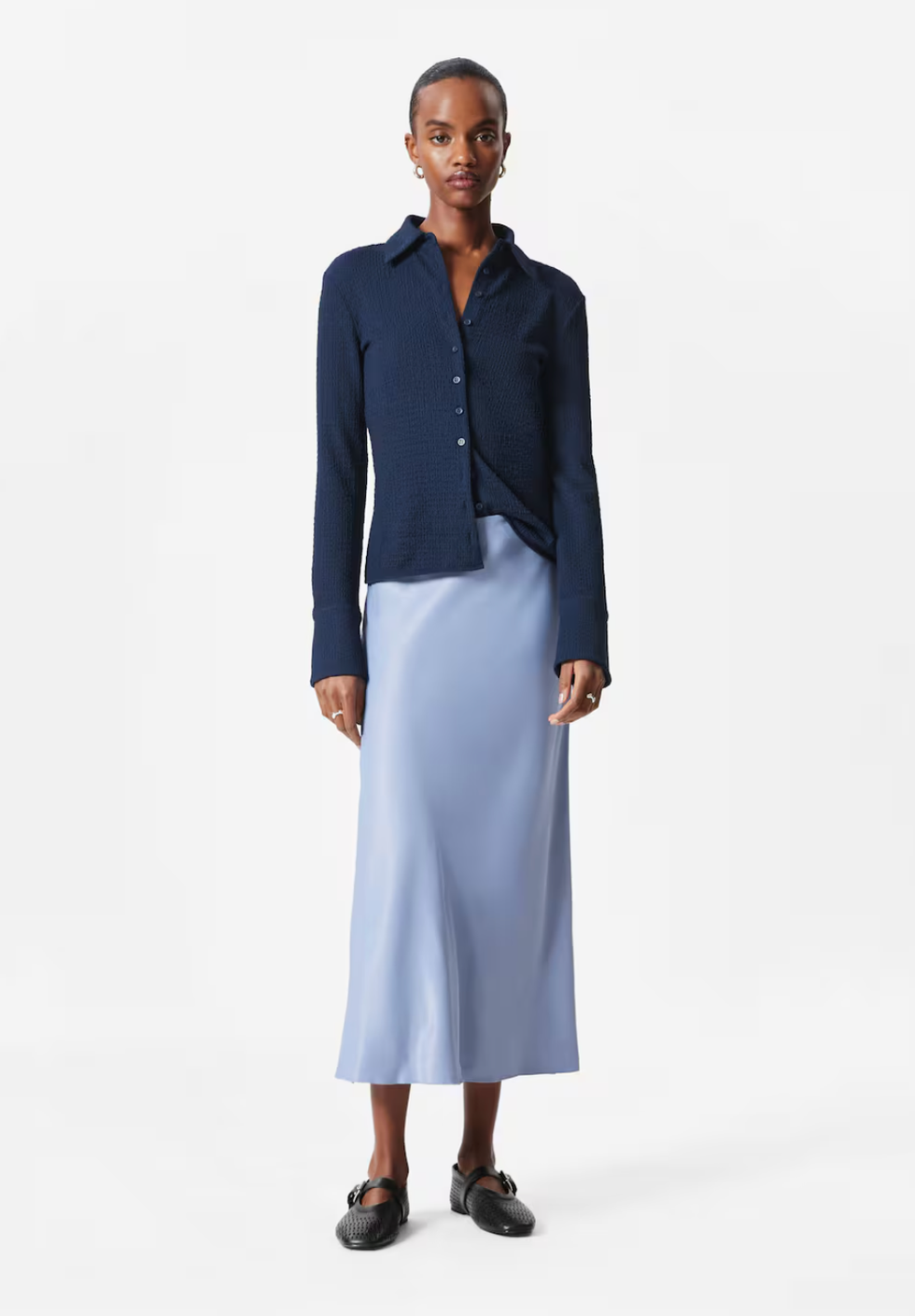 Satin Midi Skirt