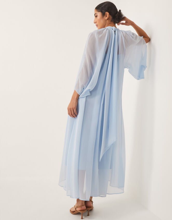 Amelie Cape Sleeve Chiffon Maxi Dress