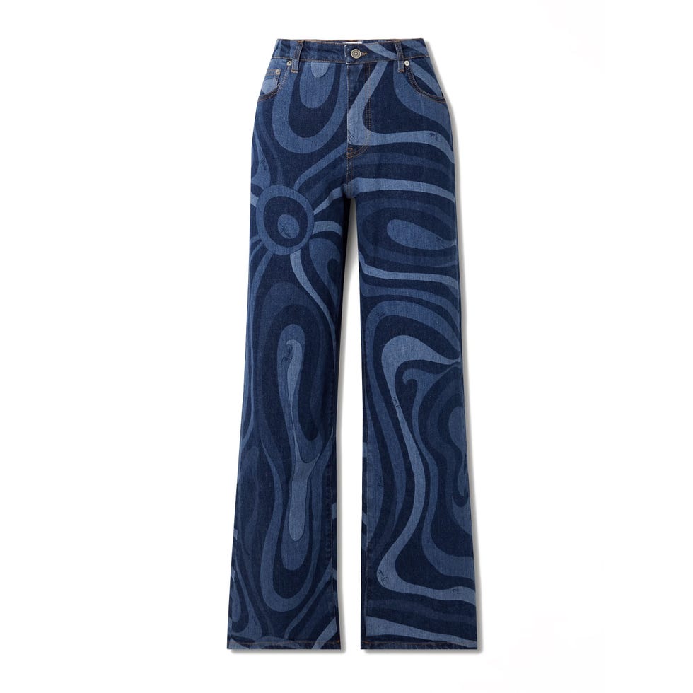 Marmo Printed High-Rise Wide-Leg Jeans