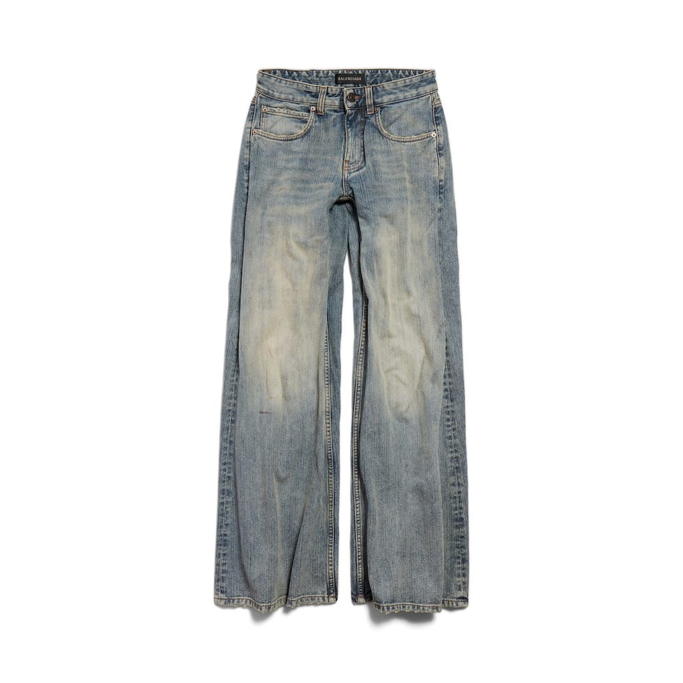 Low Waist Baggy Pants in Blue