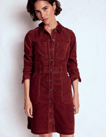 Amanda Cord Short Dress Chestnut