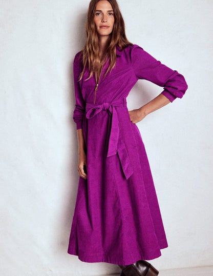 Adelaide Zip Cord Midi Dress Regal Purple