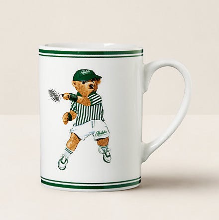 Ralph's Coffee Tennis Polo Bear Mug Ralph's Coffee Tennis Polo Bear Mug