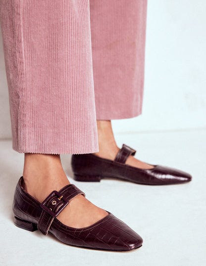 Vic Chisel Toe Mary Janes Oxblood