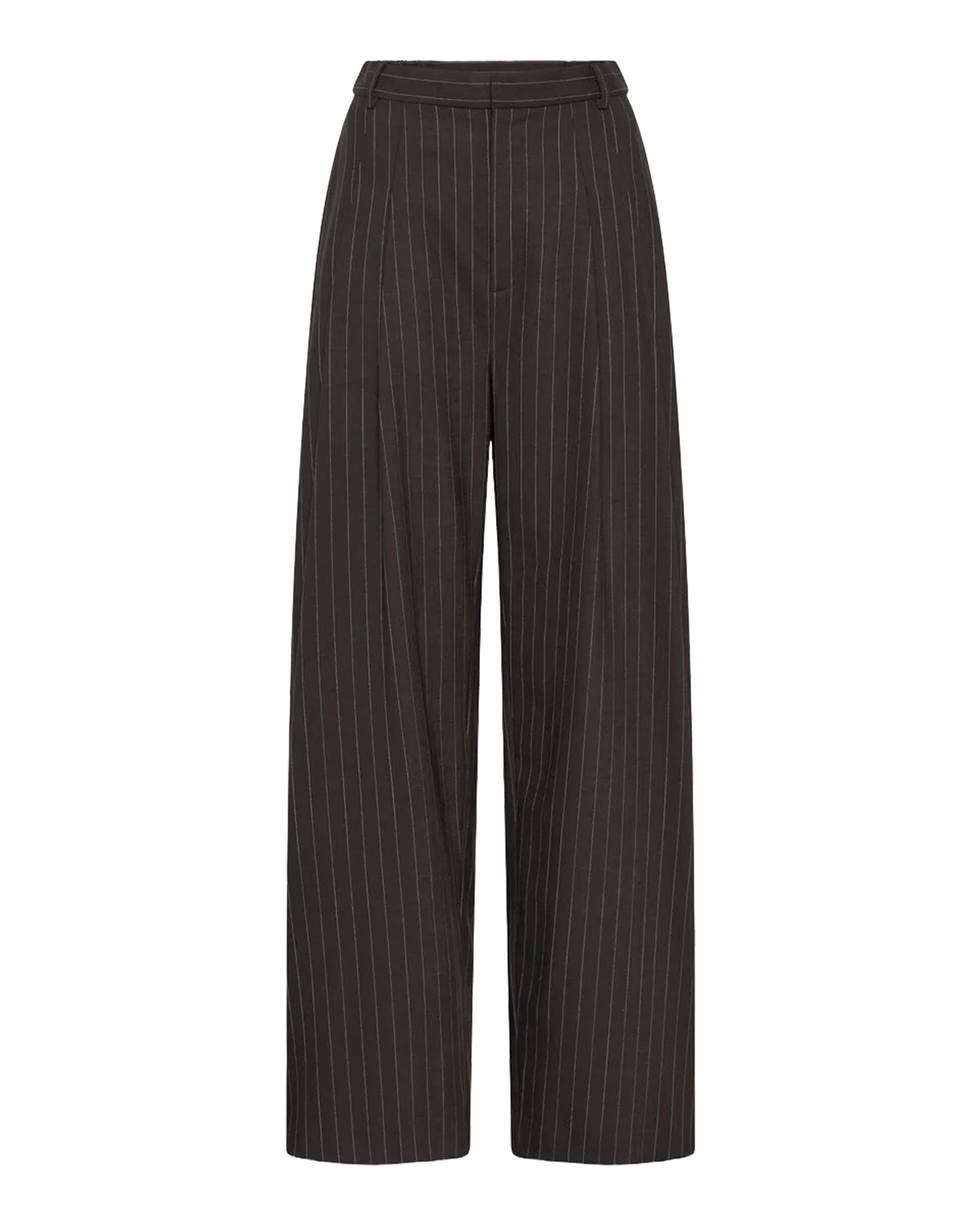 Wool Pinstripe Tapered Pants 