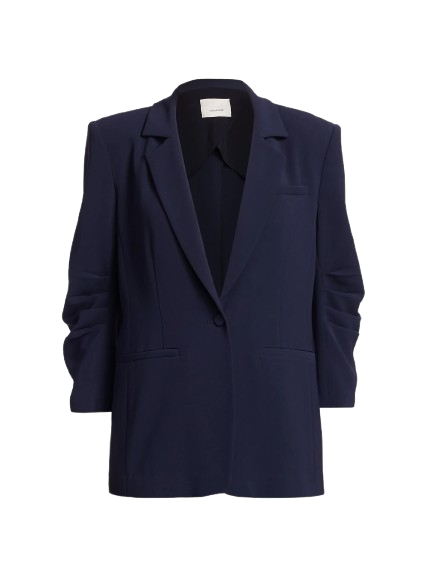 Khloe Crepe Ruched Blazer