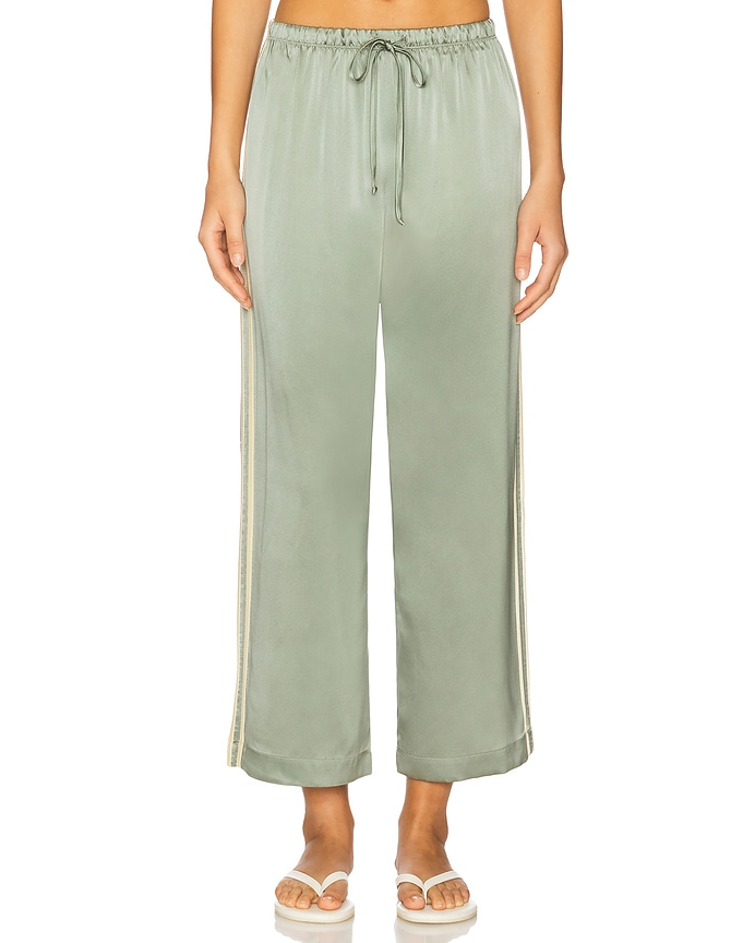 Silk Stripe Crop Pant
