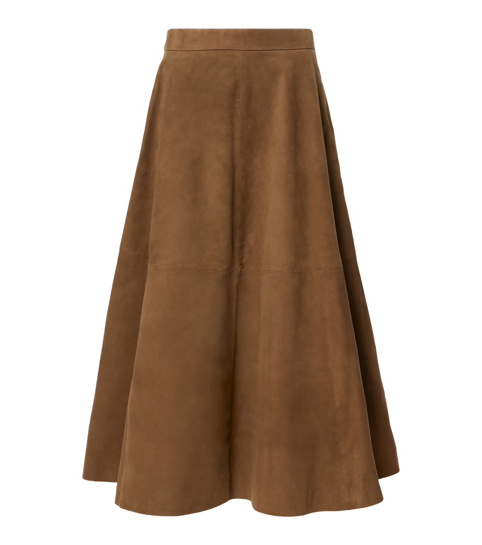 Suede Midi Skirt 