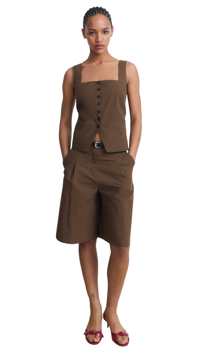 Cotton Suit Bermuda Shorts 