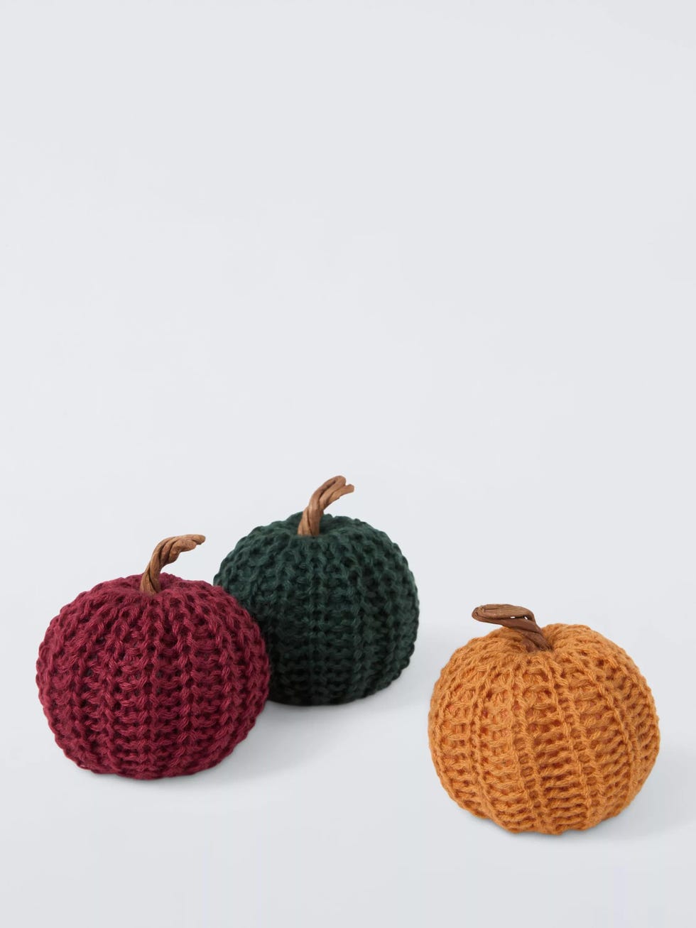 John Lewis Knitted Pumpkins  Set of 3  Multi