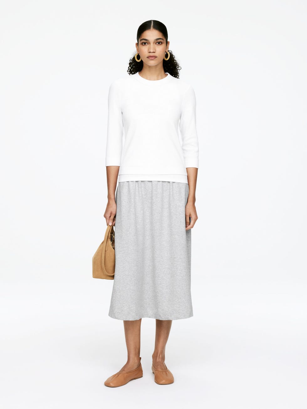 Drawstring Terry Skirt