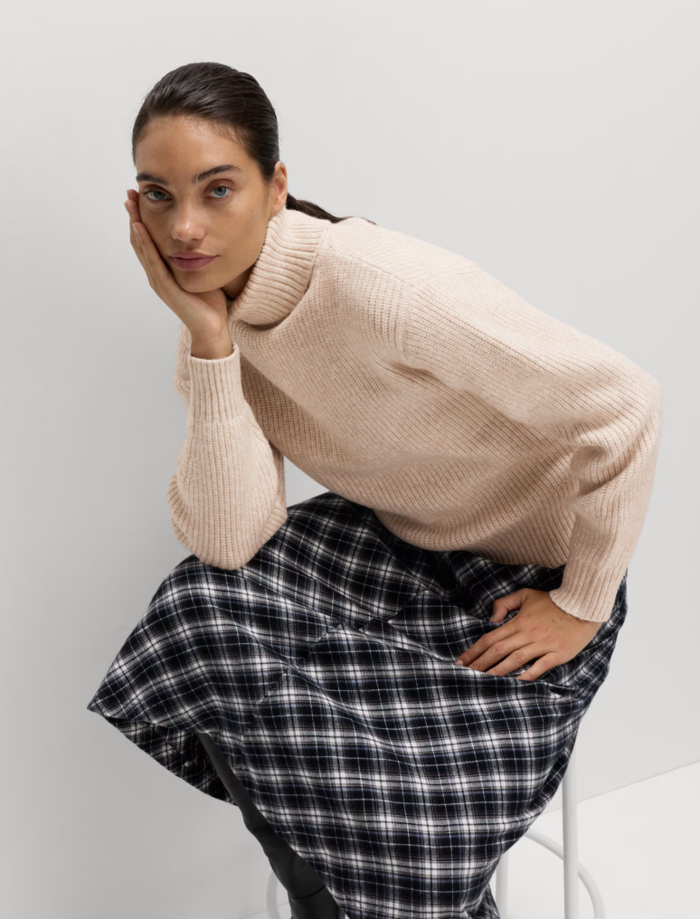 Ribbed Roll Neck Jumper