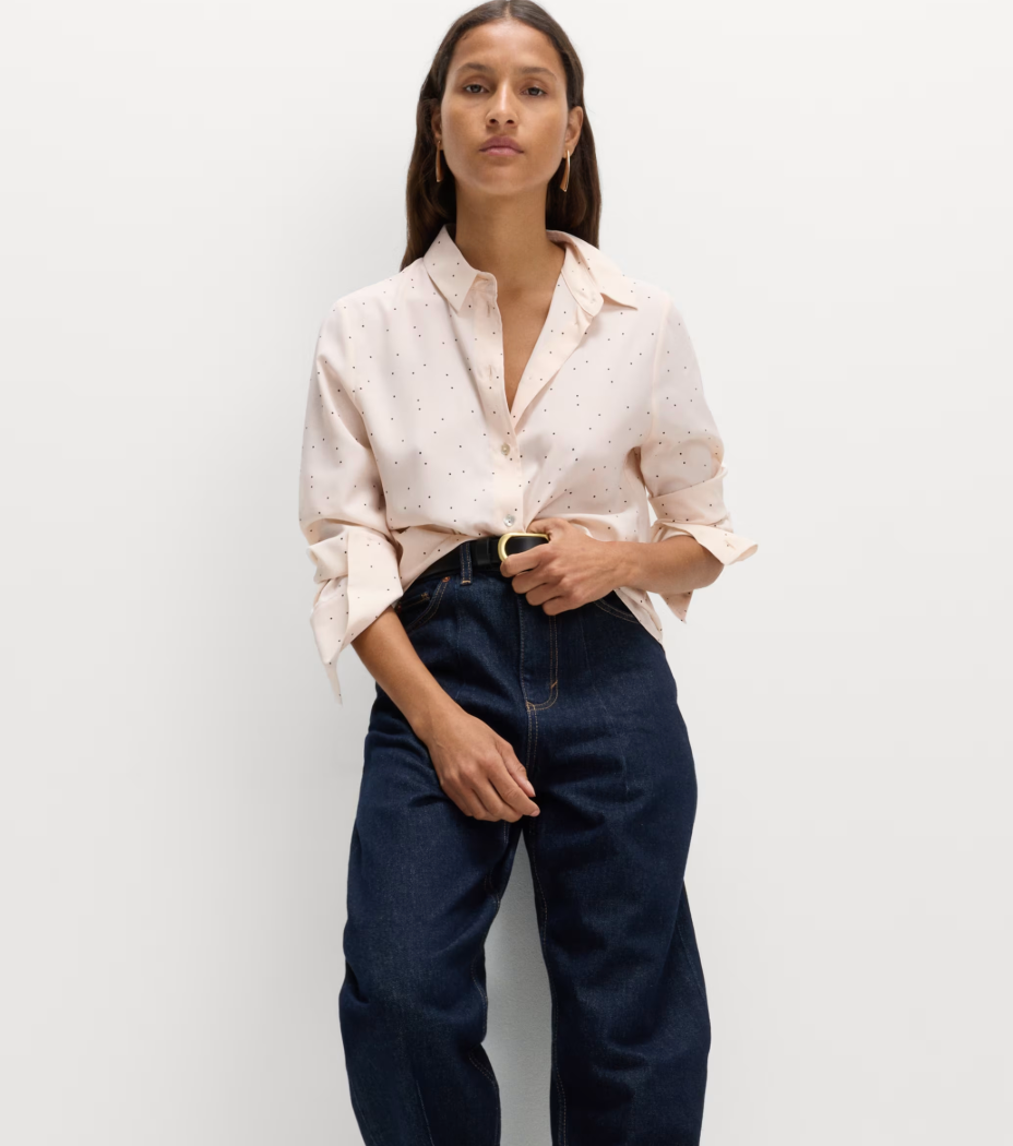 Printed Collared Button Through Shirt
